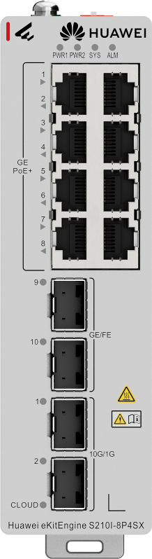 Huawei S210I-8P4SX DIN-Rail Industrial PoE+ Switch